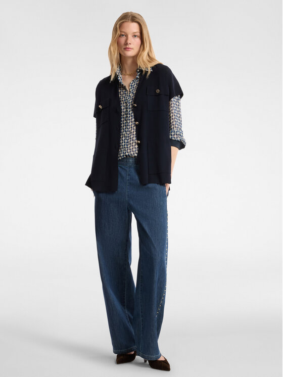 Elena Mirò Elena Mirò Cardigan M420Z000548N034 Blu Regular Fit