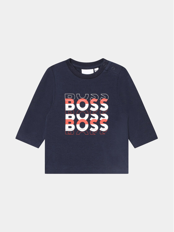 BOSS Boss Blúz J95362 Sötétkék Regular Fit