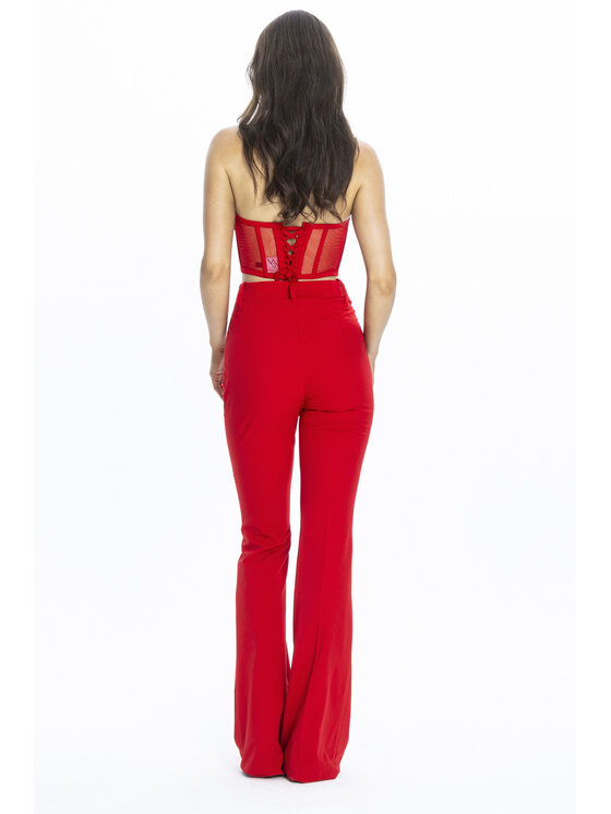 Angelika Józefczyk Angelika Józefczyk Gorset Top Gorset Palermo Czerwień Czerwony Skinny Cropped Fit