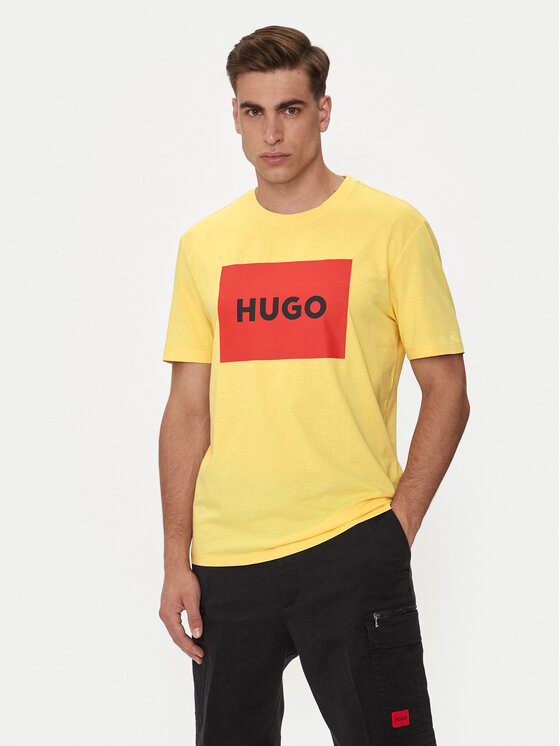 HUGO Hugo T-Shirt Dulive222 50467952 Žlutá Regular Fit