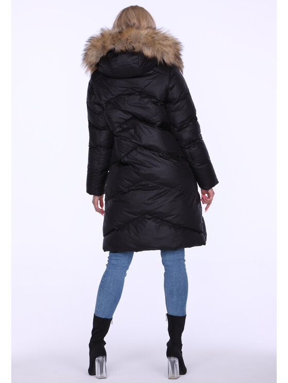 Perso Perso Kurtka puchowa BLH220011FXF Czarny Regular Fit