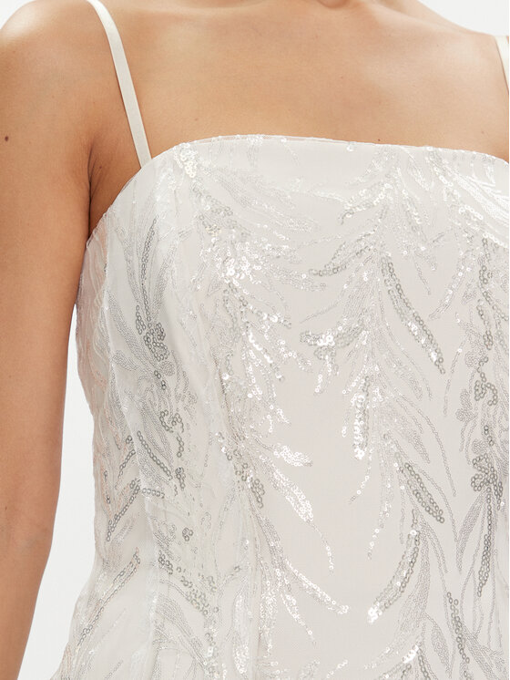 Rinascimento Rinascimento Rochie cocktail CFC0117811003 Écru A-Line Fit