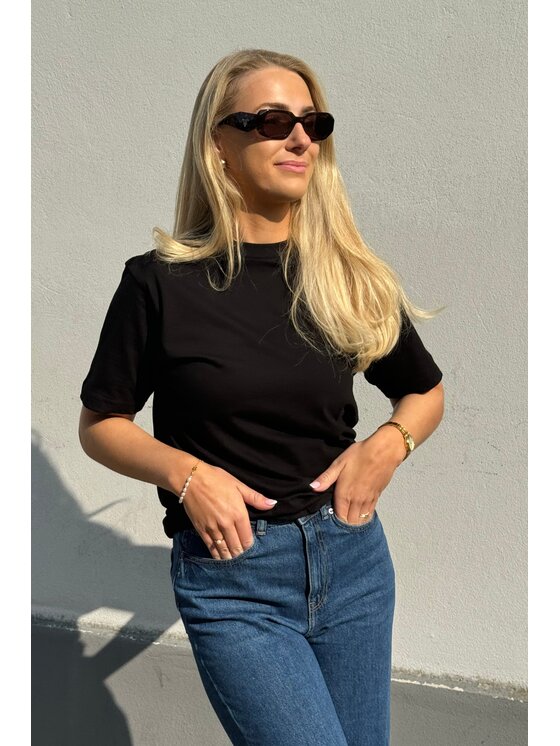 TeeShoppen TeeShoppen T-Shirt 'Oversized Collection' Czarny Oversize