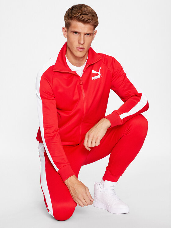 Puma Puma Pulóver Iconic T7 530094 Piros Regular Fit