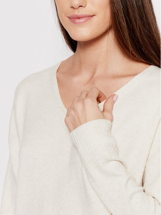 ONLY ONLY Пуловер Rica 15224360 Бежов Relaxed Fit