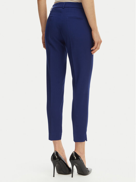 Maryley Maryley Kalhoty z materiálu 26EB52Z/43FR Tmavomodrá Regular Fit