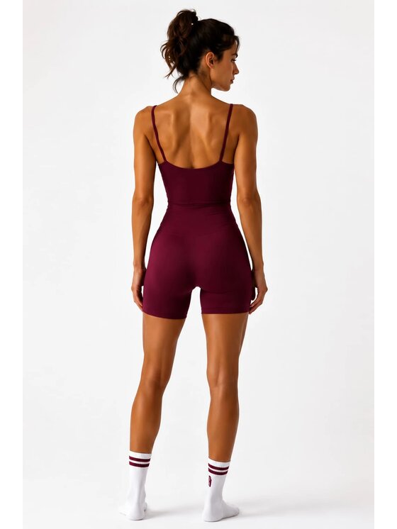 MANDRAGORA MANDRAGORA Body WU&S Bordowy Ahletic Fit