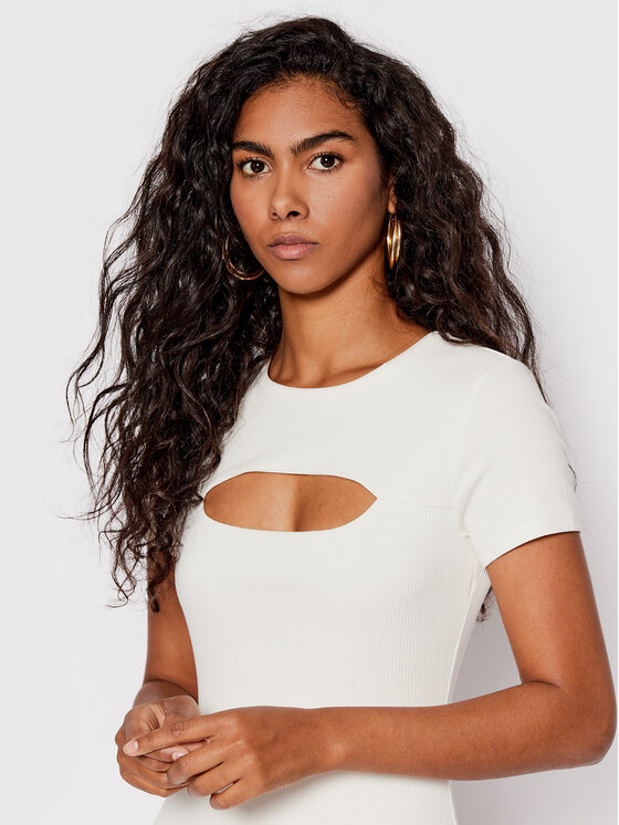 Guess Guess Hétköznapi ruha Lana WBYK95 KB9E2 Fehér Slim Fit