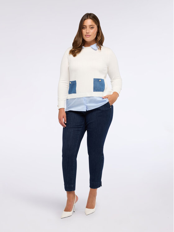 Fiorella Rubino Fiorella Rubino Maglione M644L008018N0S1 Bianco Regular Fit