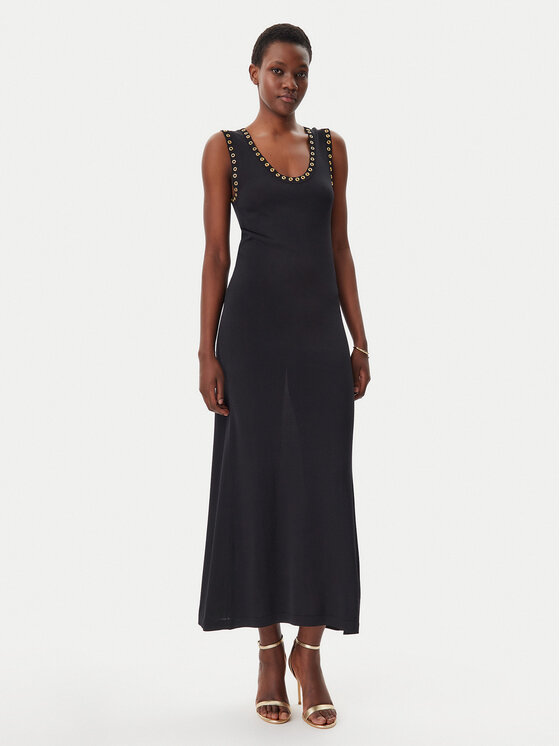 LOLA CASADEMUNT LOLA CASADEMUNT Kötött ruha MS2516034 Fekete Regular Fit
