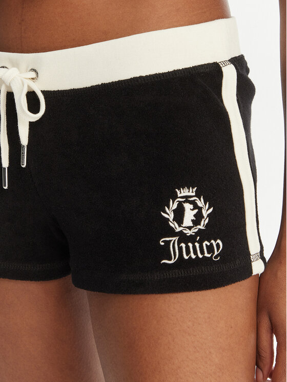 Juicy Couture Juicy Couture Sport rövidnadrág Applique Terry JCWHS126315 Fekete Slim Fit