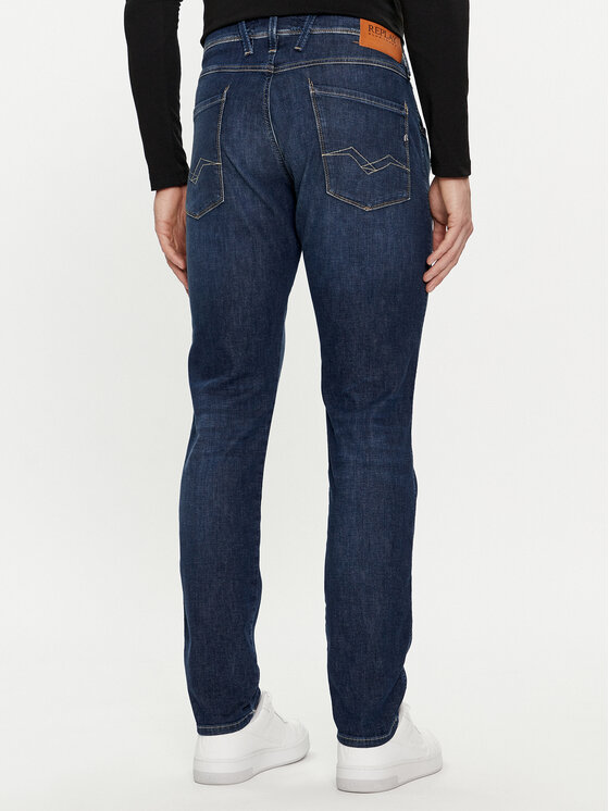 REPLAY Replay Jeansy M914J.000.785 Granatowy Slim Fit