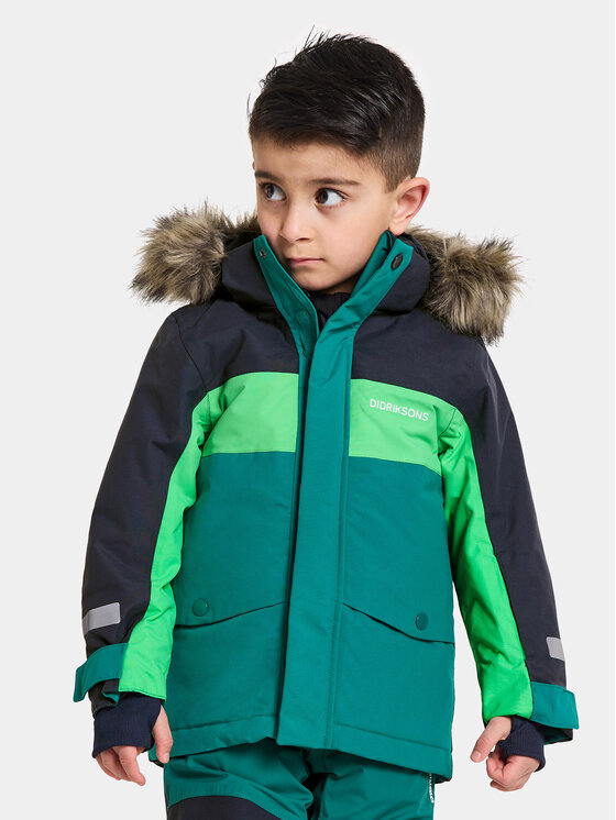 Didriksons Parka Bjärven Kids Parka 2 504898 Zelena