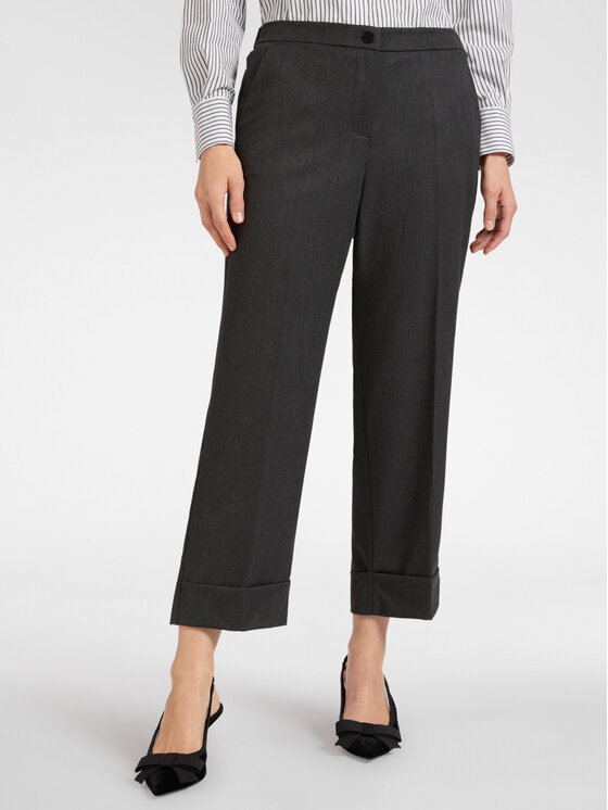 Elena Mirò Elena Mirò Pantaloni di tessuto P164P000360N023 Grigio Cropp Fit