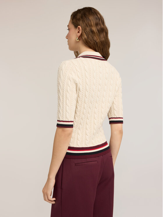 Motivi Motivi Sweter M356W004061N011 Biały Regular Fit
