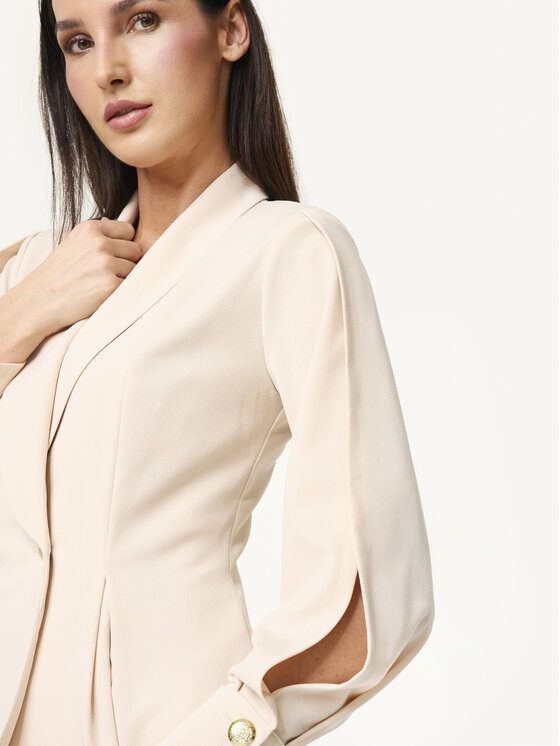 KMX KMX Marynarka 107770001 Beżowy Fitted Fit