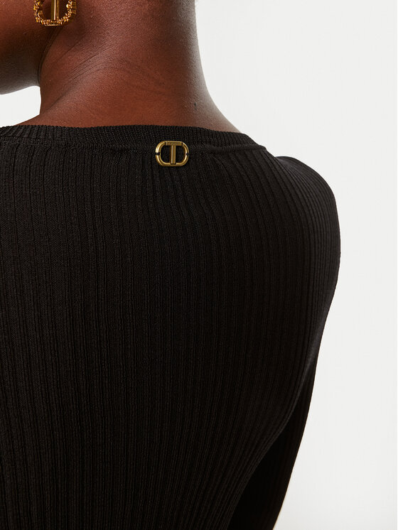 TWINSET TWINSET Трикотажна сукня 242TP3043 Чорний Slim Fit