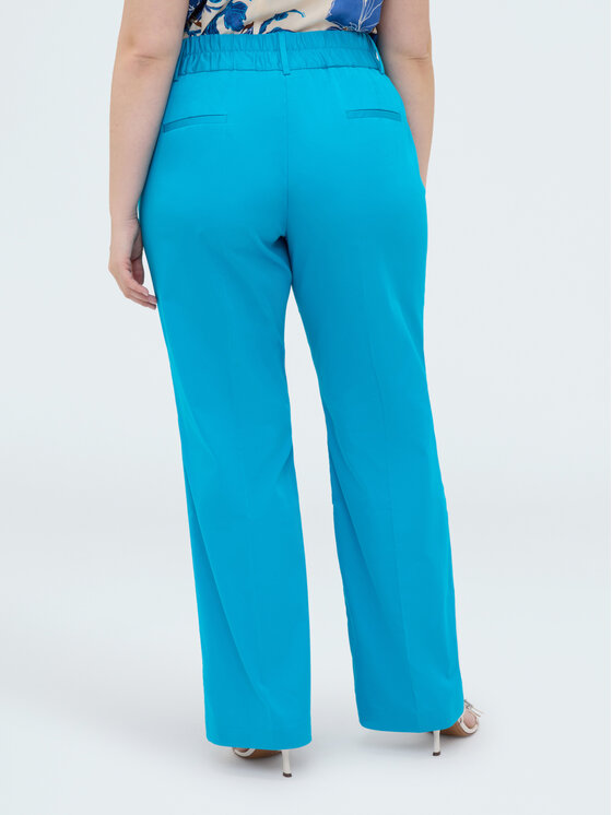 Fiorella Rubino Fiorella Rubino Pantaloni di tessuto P008T105261N014 Turchese Regular Fit