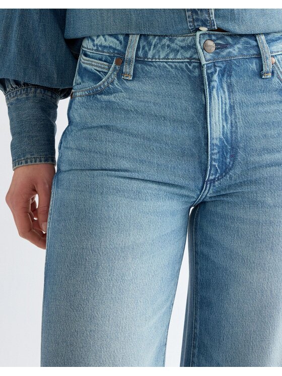 Wrangler Wrangler Jeansy WORLD WIDE Niebieski Wide Leg