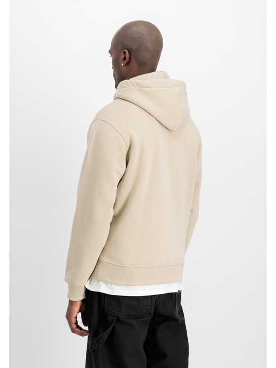 Alpha Industries Alpha Industries Bluza Basic Big Logo Hoodie Beżowy Regular Fit