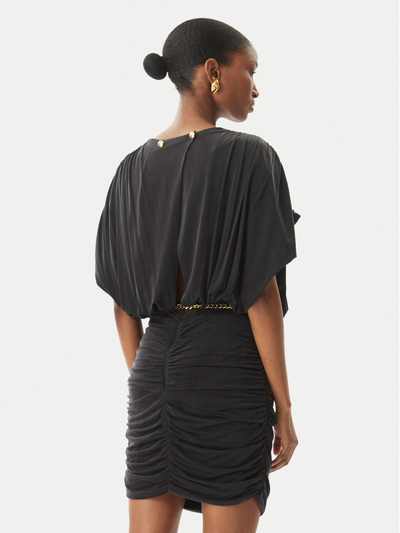 Elisabetta Franchi Elisabetta Franchi Φόρεμα κοκτέιλ AB-765-51E2 Μαύρο Regular Fit