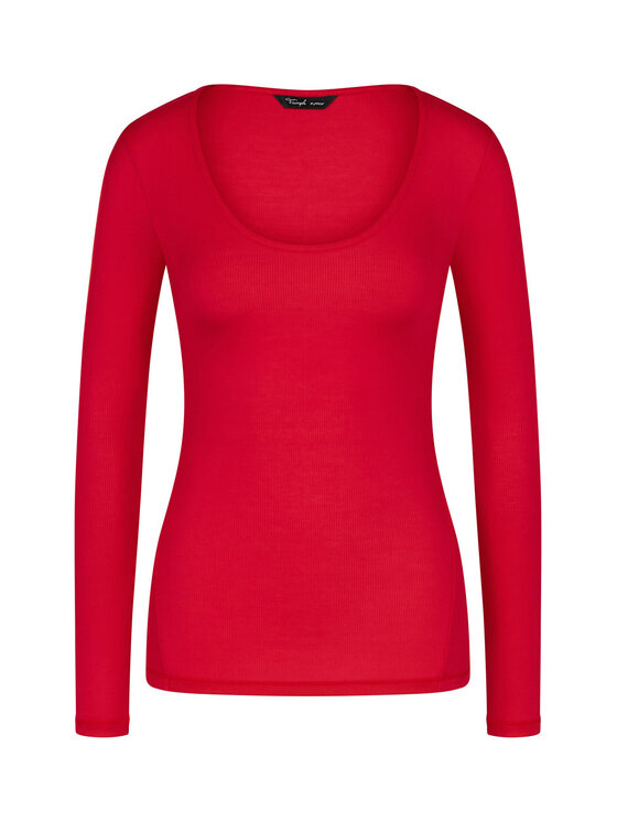 Triumph Triumph Μπλουζάκι πιτζάμας Bauty Layers 10225060 Κόκκινο Slim Fit