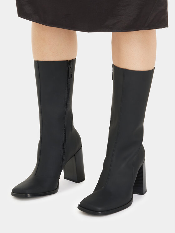 Calvin Klein Jeans Calvin Klein Jeans Μποτάκια Heel Zip Boot Lth Wn YW0YW01113 Μαύρο