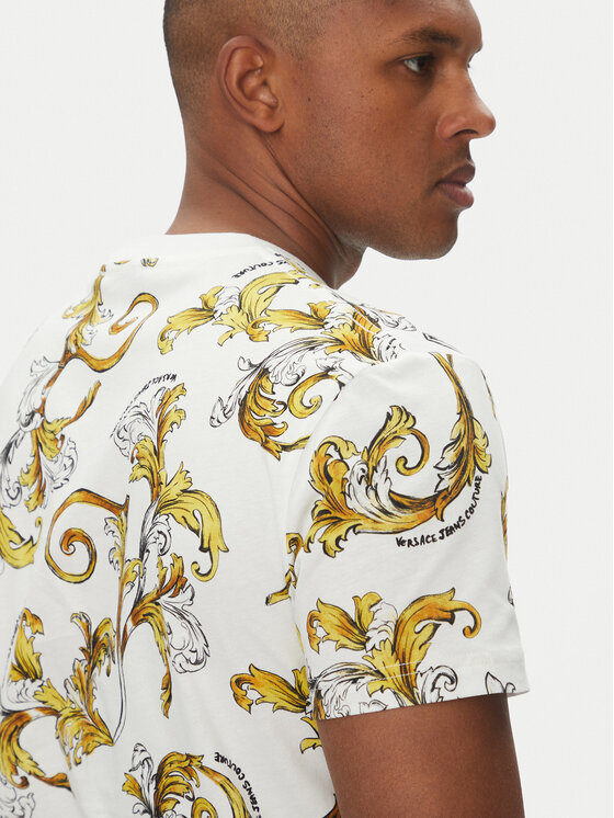 Versace Jeans Couture Versace Jeans Couture T-shirt 78GAH6S0 Bijela Regular Fit