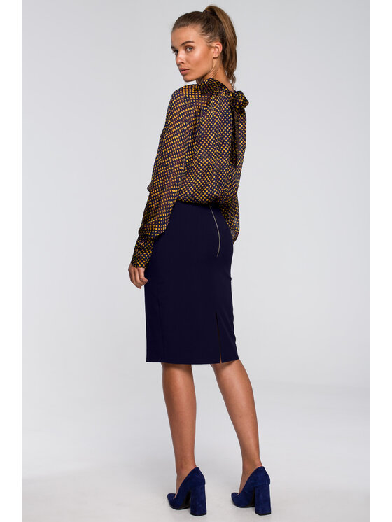 Stylove Stylove Bluzka S235 Brązowy Regular Fit