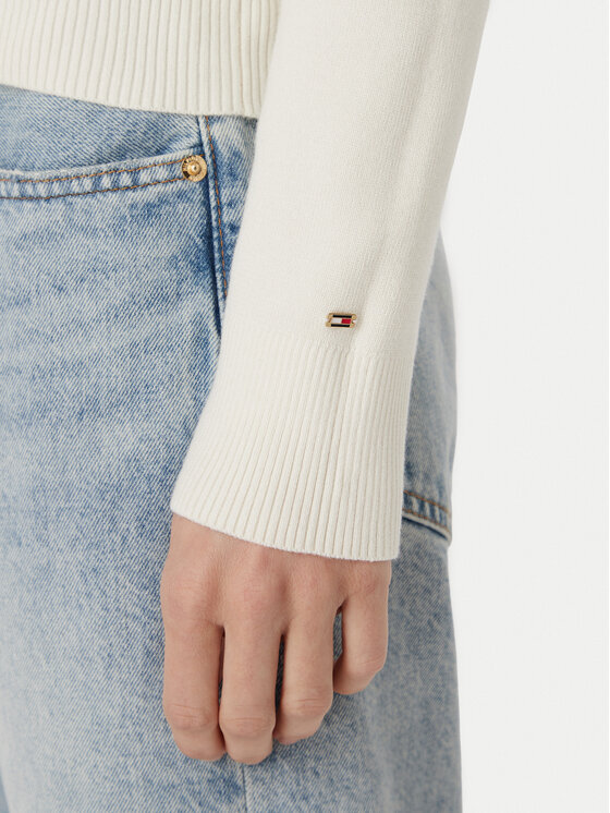 Tommy Hilfiger Tommy Hilfiger Sveter Full WW0WW52298 Krémová Regular Fit