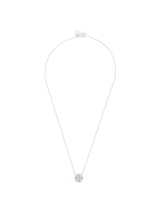 Tory Burch Tory Burch Kaelakee Crystal Logo Delicate Necklace 53420 Hõbedane
