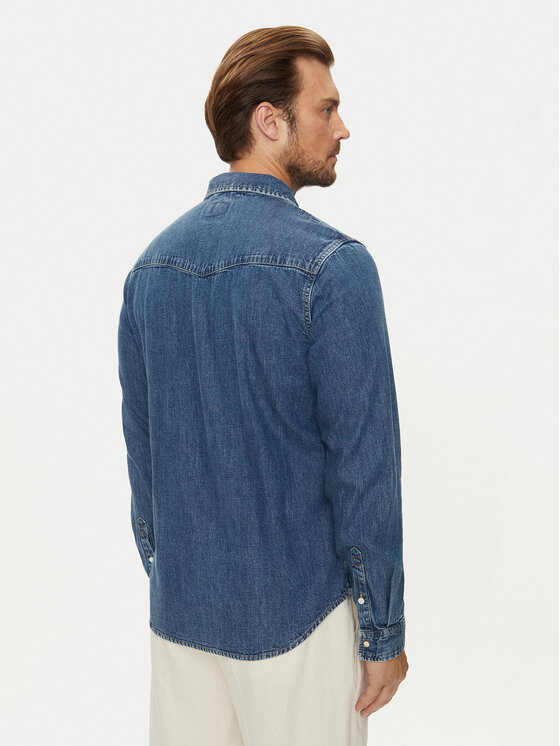 Guess Jeans Guess Jeans cămașă de blugi M4YH55 D5EI1 Bleumarin Slim Fit