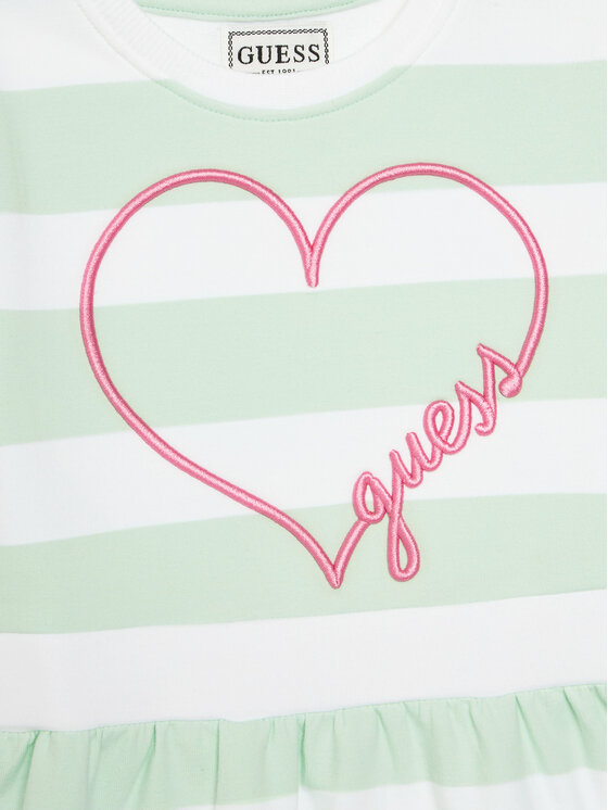 Guess Guess Rochie de zi K5GK28 KBOR4 Verde Regular Fit