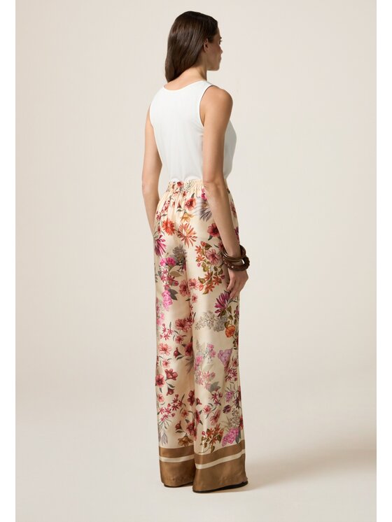 Oltre Oltre Pantaloni di tessuto P007J002461N0R2 Écru Baggy Fit