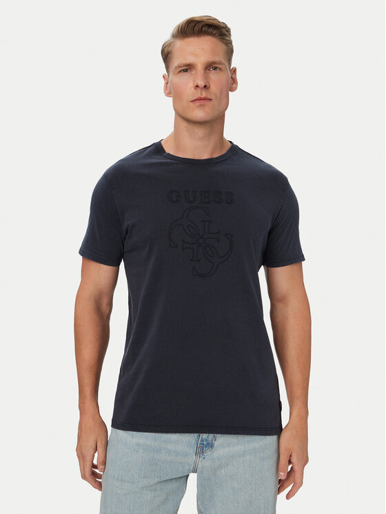 Guess T-shirt M6YI54 K4610 Tamnoplava Regular Fit
