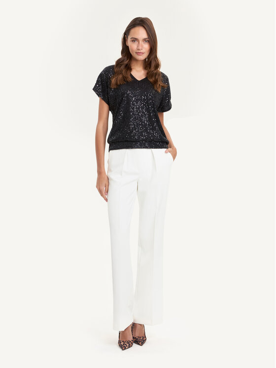 KMX KMX Bluzka 504050007 Czarny Loose Fit