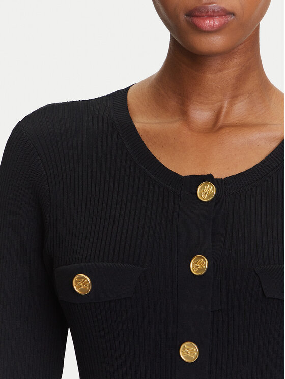 KARL LAGERFELD KARL LAGERFELD Úpletové šaty A3W13038 Černá Slim Fit
