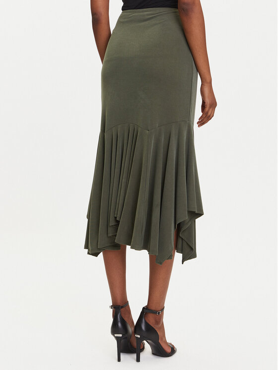 Guess Guess Midi suknja W5YD85 KCTB2 Zelena Regular Fit