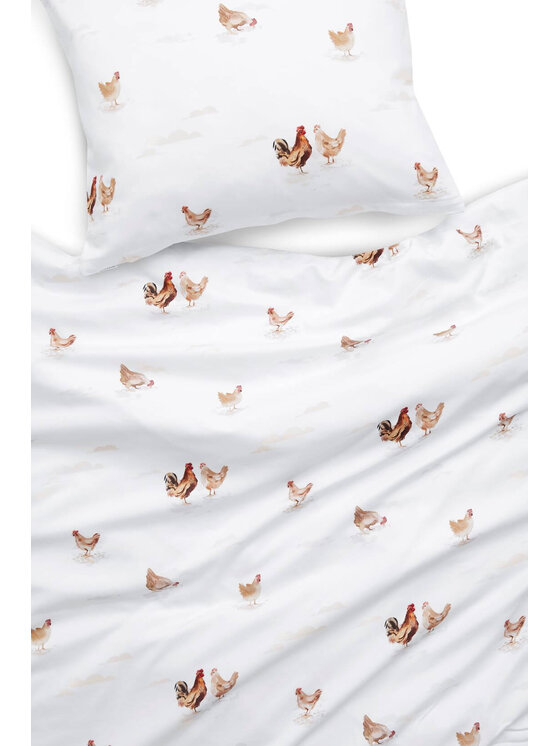 White pocket White pocket Komplet pościeli satynowa Biały