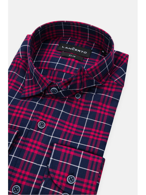 Lancerto Lancerto Koszula Sophie KO073222000016 Granatowy Slim Fit