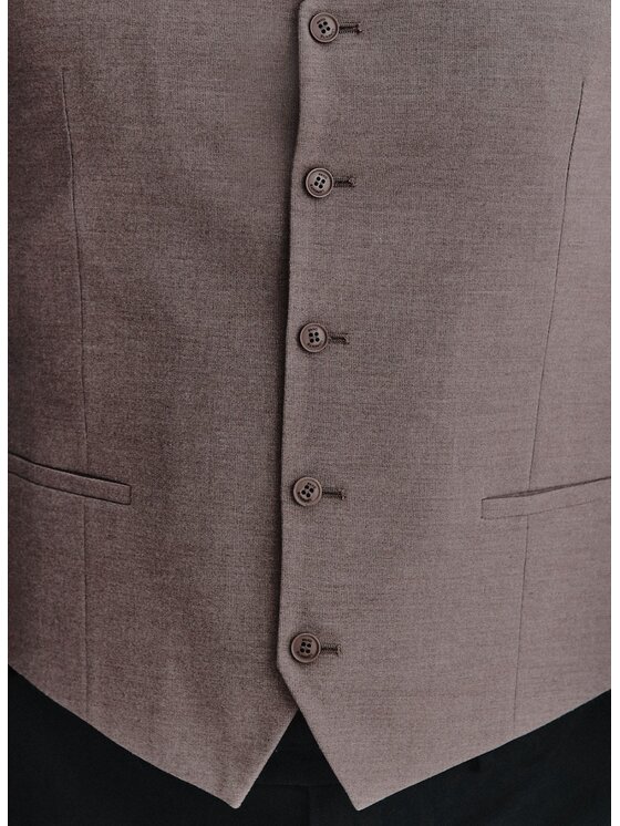 Pako Lorente Pako Lorente Kamizelka garniturowa P25WF-8X-003 Brązowy Slim Fit