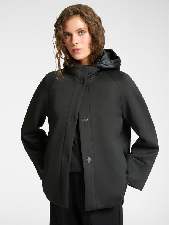 Elena Mirò Elena Mirò Cappotto F046Z000018N033 Nero A-Line Fit