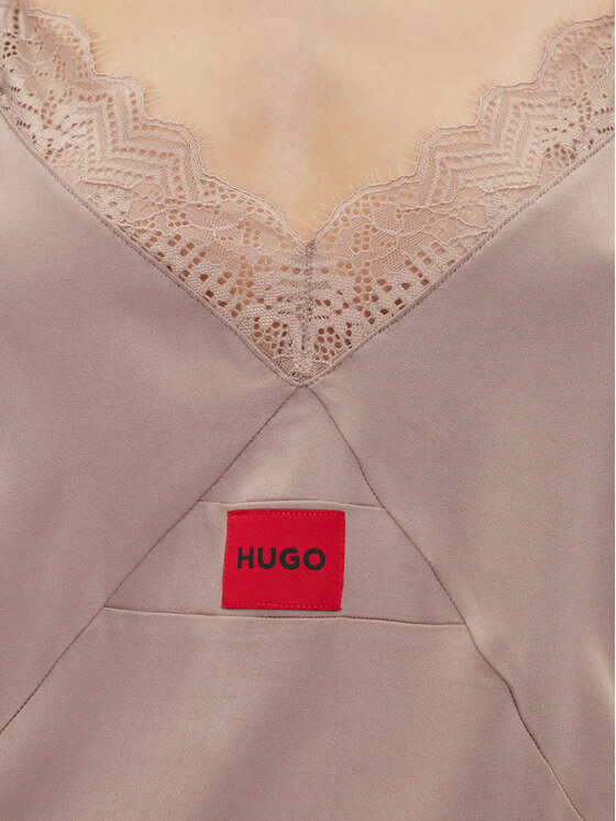 HUGO HUGO Koszulka piżamowa Red Label Lace_Cami 50531653 Brązowy Regular Fit