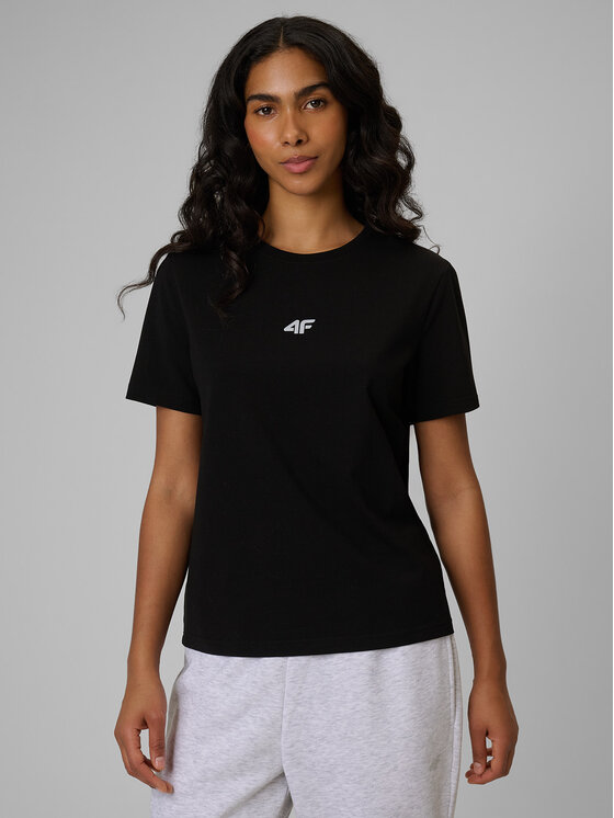 4F 4F T-Shirt NOS Czarny Regular Fit