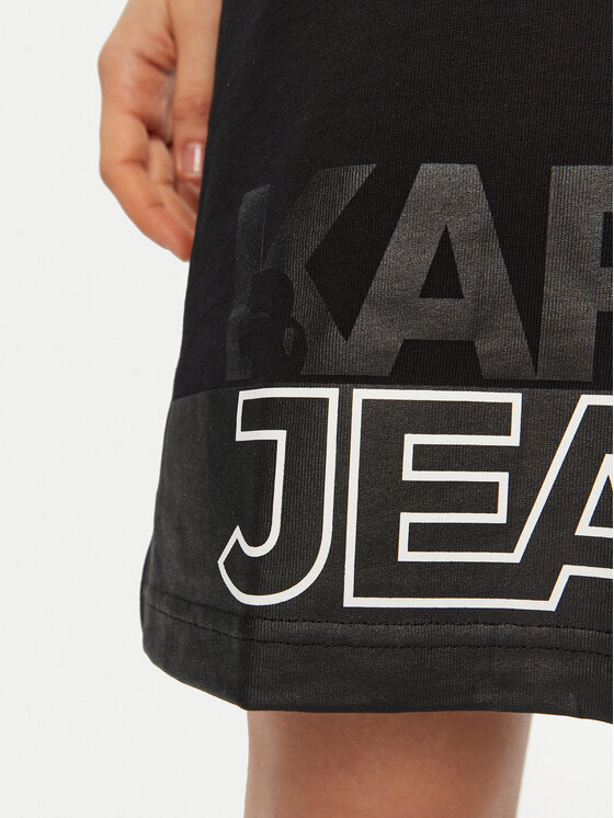 Karl Lagerfeld Jeans Karl Lagerfeld Jeans Vsakodnevna obleka A1W13015 Črna Relaxed Fit