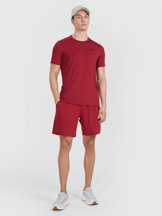 4F 4F Szorty sportowe MULTI ACTIVE Czerwony ciemny Regular Fit