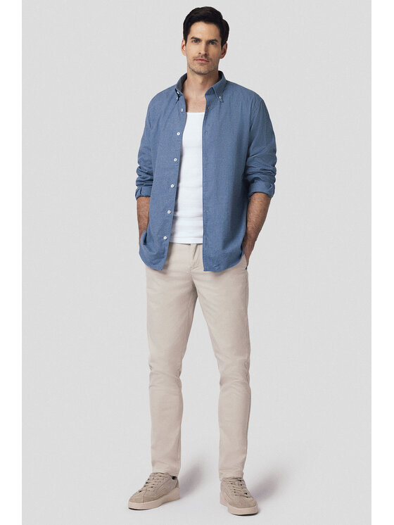 Lancerto Lancerto Chinosy Mikkeli SP082125000011 Beżowy Slim Fit