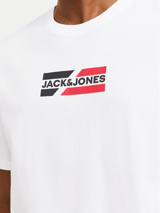 Jack & Jones Jack & Jones T-Shirt Corp Graphic 12268415 Biały Regular Fit