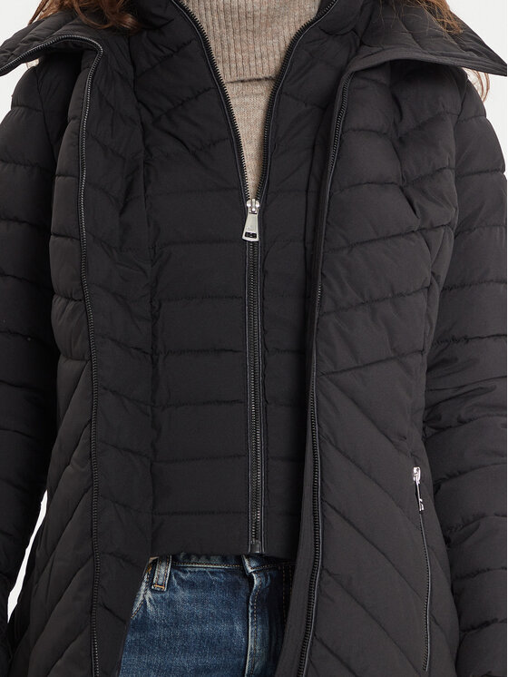 DKNY DKNY Kurtka zimowa DLEMPN46 Czarny Slim Fit