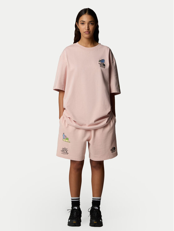 The North Face The North Face Sportshorts Unisex Mountain Cleanup NF0A8C2X Rosa Relaxed Fit